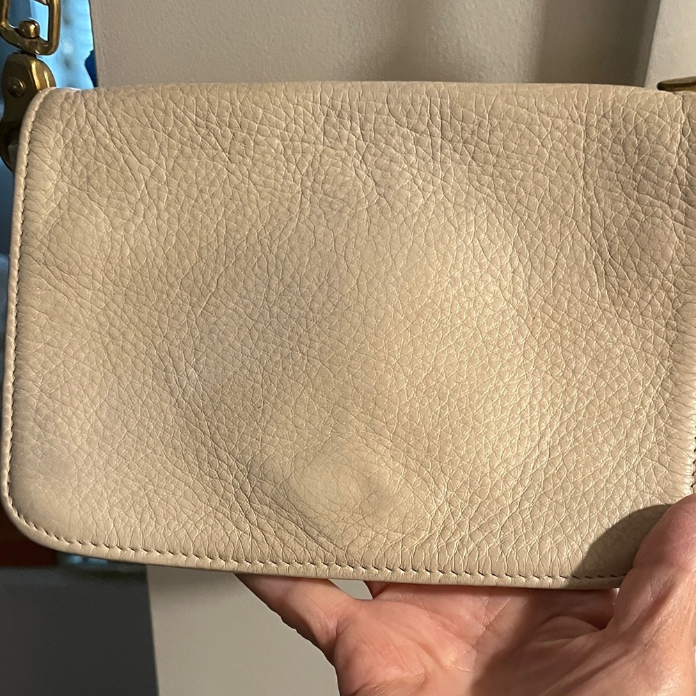 Gorgeous LIBAIRE Soft Leather throughout Convertible Cream Crossbody /Waist Pack